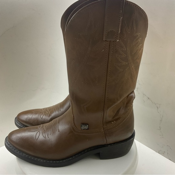 Justin Boots Crazy Cow Leather men’s JB1100 Size 8.5 D - Picture 5 of 10